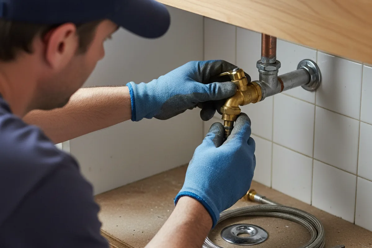 Shutoff valve and fitting work during Emergency Plumbing in Oakman